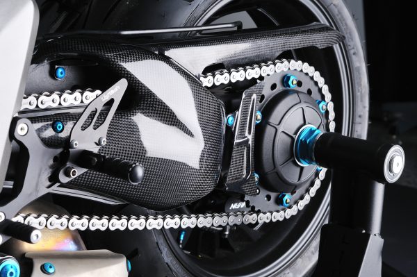 Honda CB 1000 R swing arm and chain protection